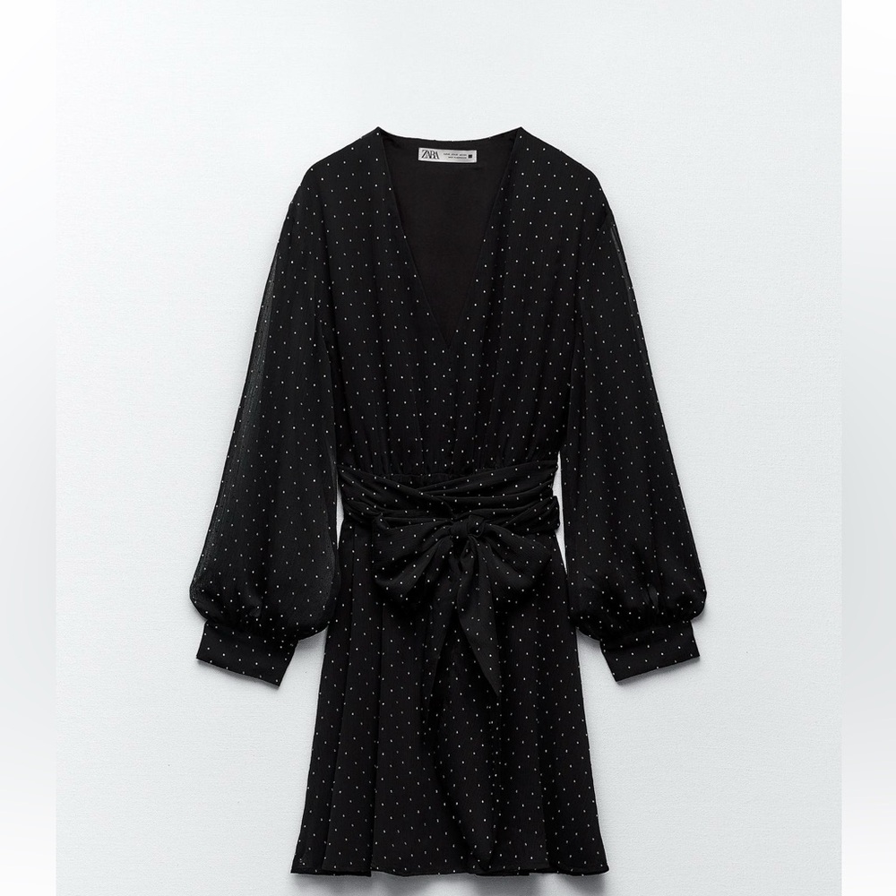 ZARA RHINESTONE BELTED MINI DRESS, Brand new with tags